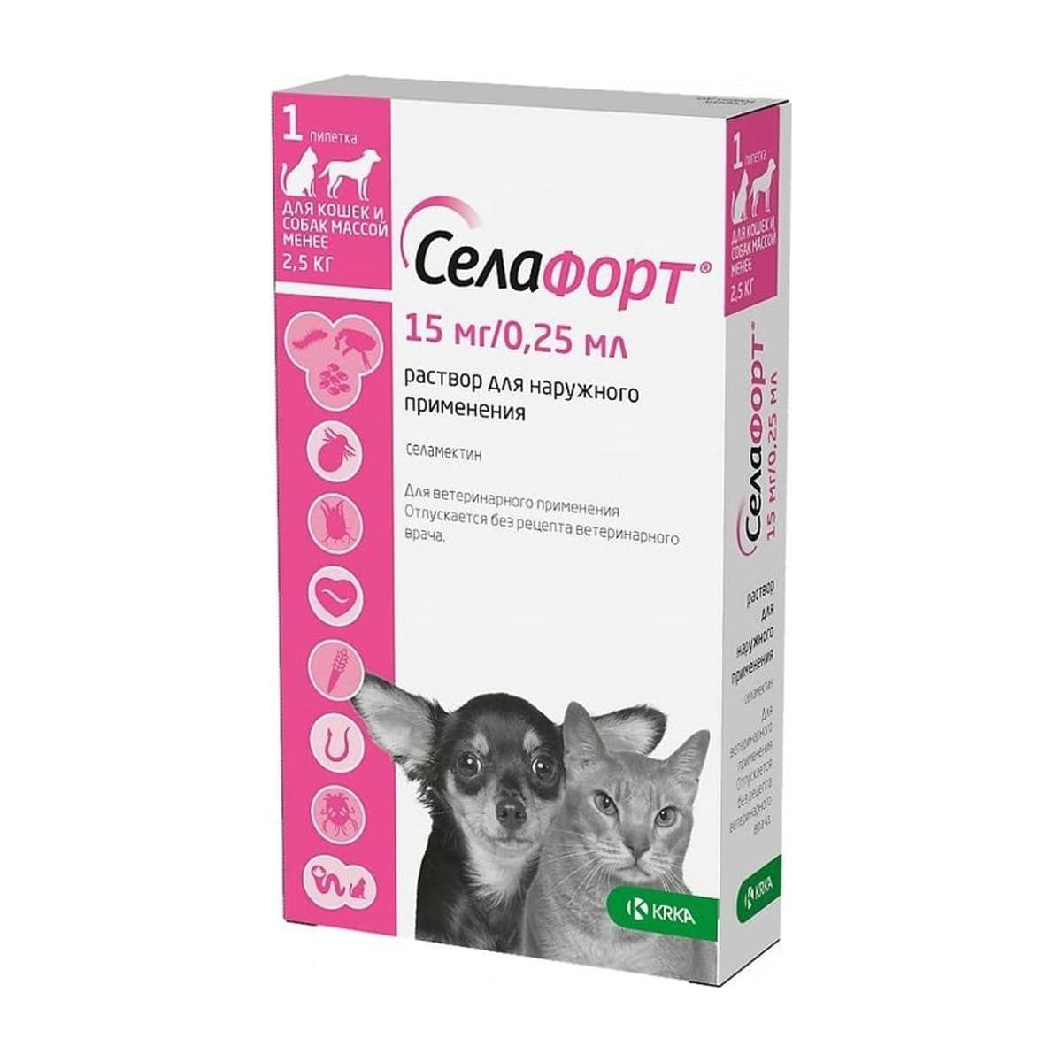 Селафорт д/котят и щенков до 2,5кг 6% 1*15мг/0,25мл