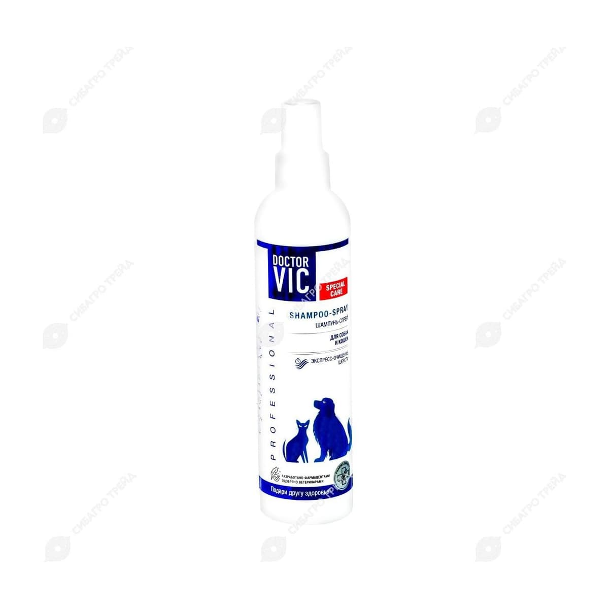 Шампунь-спрей DOCTOR VIC "Экспресс очищение шерсти" для собак и кошек, фл. 250 мл