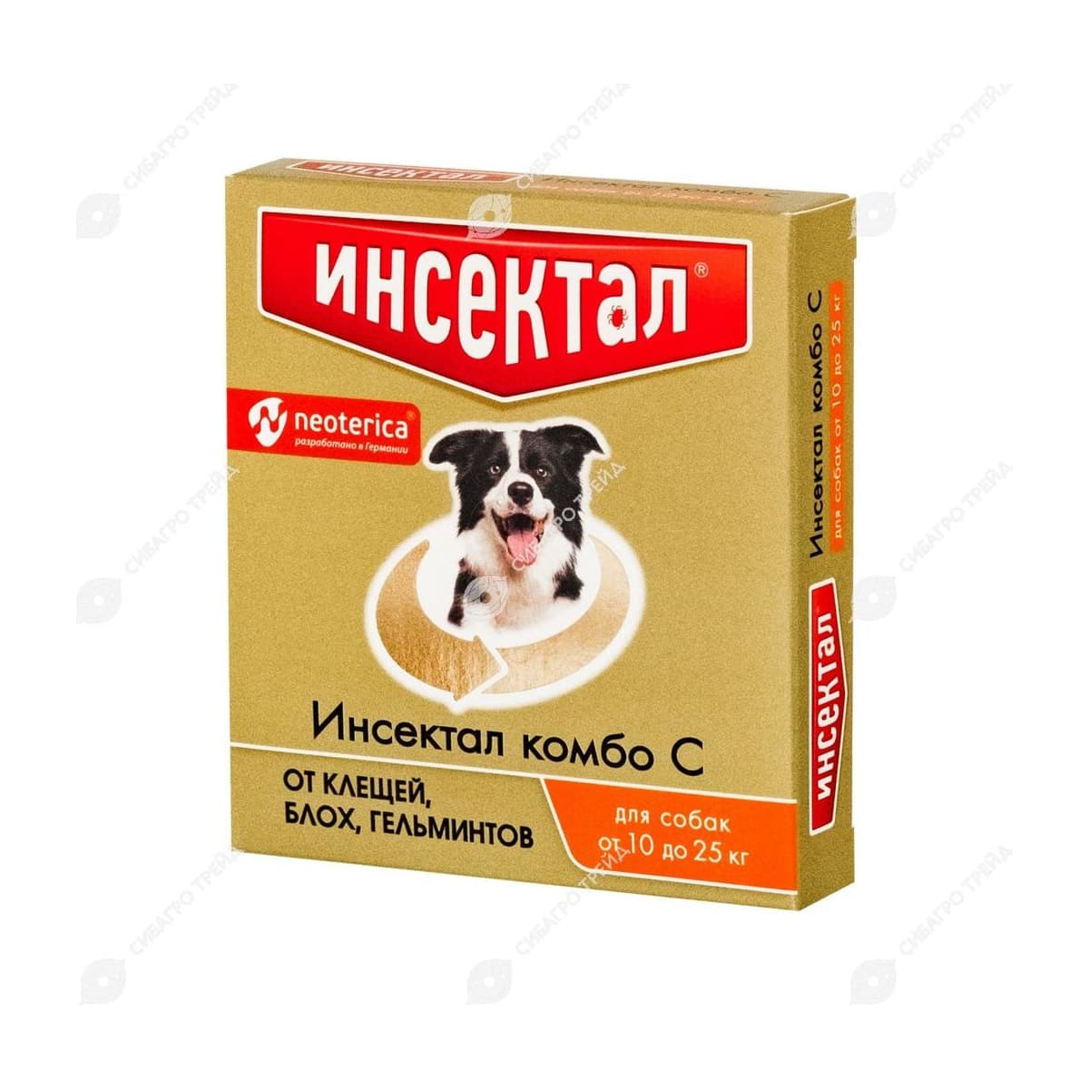 Капли на холку Инсектал Комбо д/собак 10-25кг (до 02.2029)