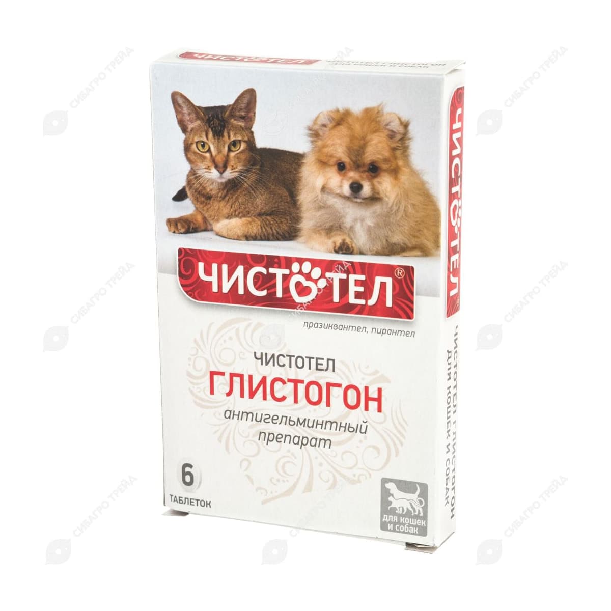 Чистотел Глистогон таб. д/кошек и собак уп.6шт