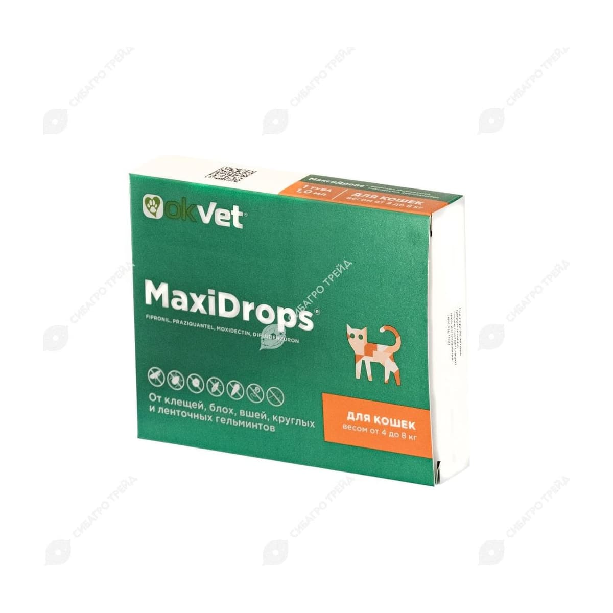Капли на холку МаксиДропс для кошек 4-8 кг (до 10.2027)