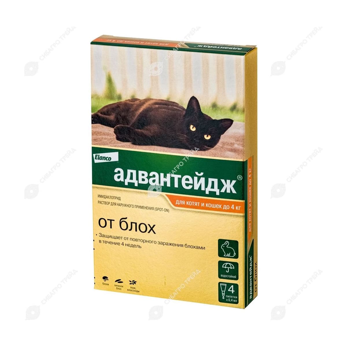Адвантейдж 40 д/кош до 4 кг уп.4 пипетки (до 09.2029)