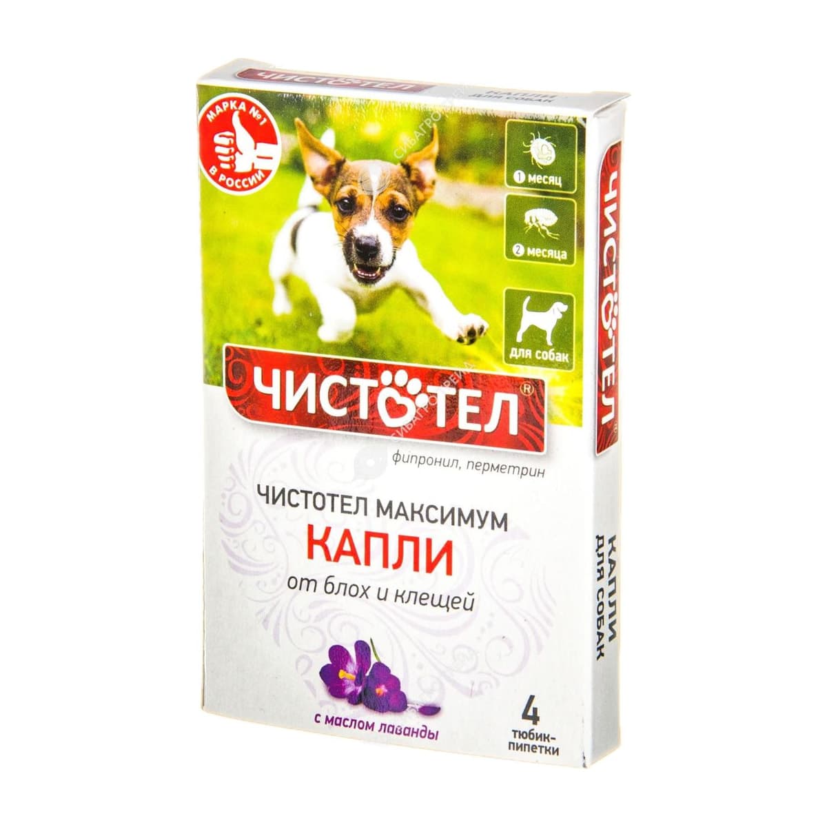 Препарат Капли на холку Чистотел Максимум д/соб. 4 пипетки