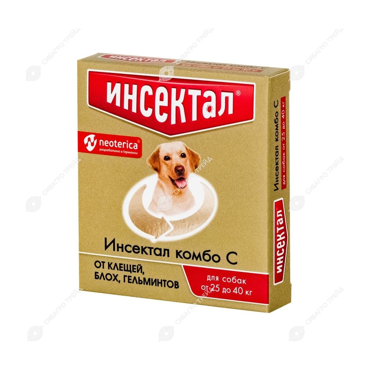 Препарат Капли на холку Инсектал д/собак 20-40кг, 6шт