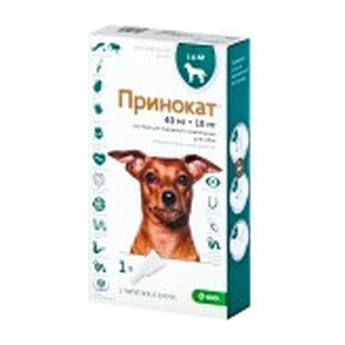 Принокат для собак до 4 кг 40/10 мг, 0,4мл, 1 пипетка