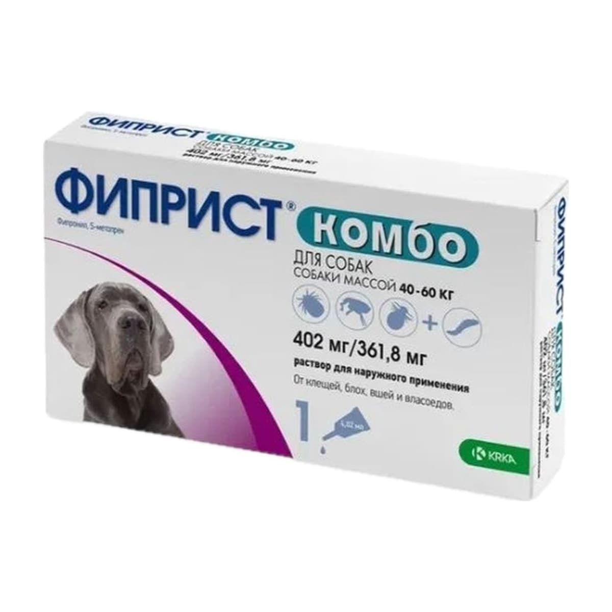 Капли Фиприст Комбо 4,02 мл (собаки 40 и более), 1 пип.