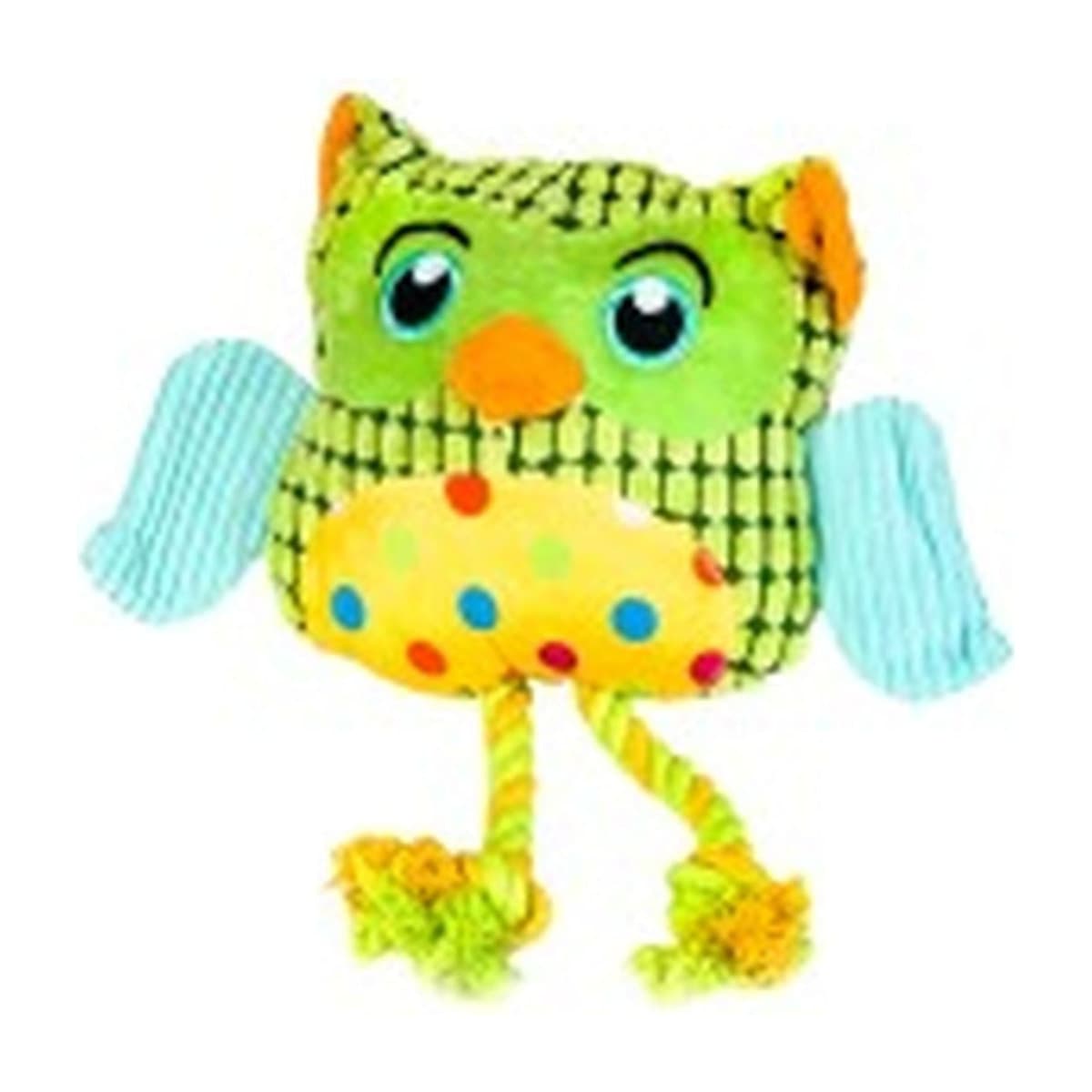 Игрушка-пищалка WOGY д/собак Сова 30*28*10см, с канатами, крылья шуршат, 2024-3312, 273515
