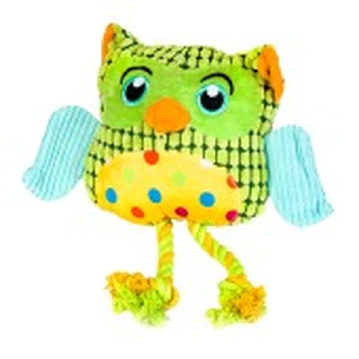 Игрушка-пищалка WOGY д/собак Сова 30*28*10см, с канатами, крылья шуршат, 2024-3312, 273515