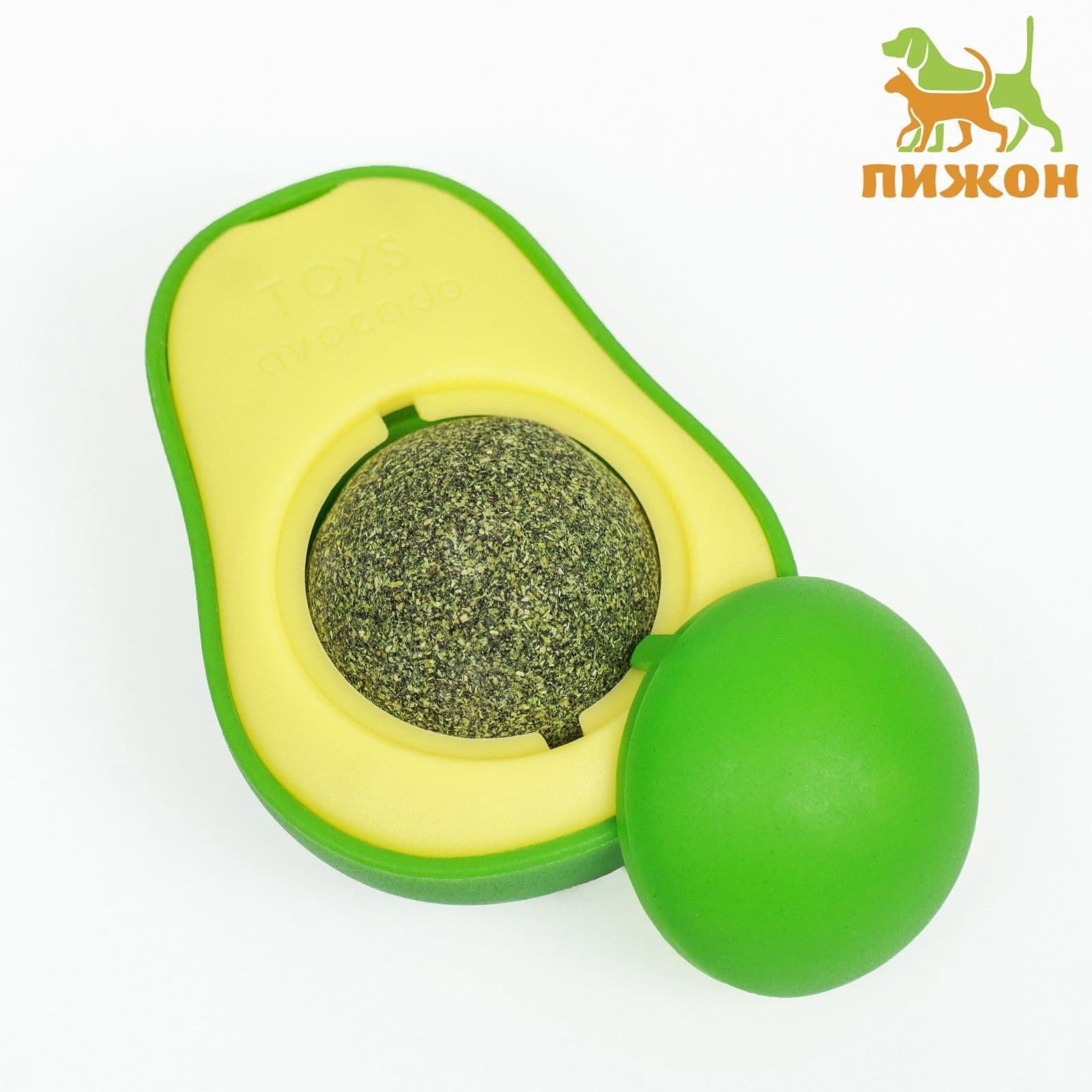Игрушка для кошек с кошачьей мятой Авокадо , 6 см