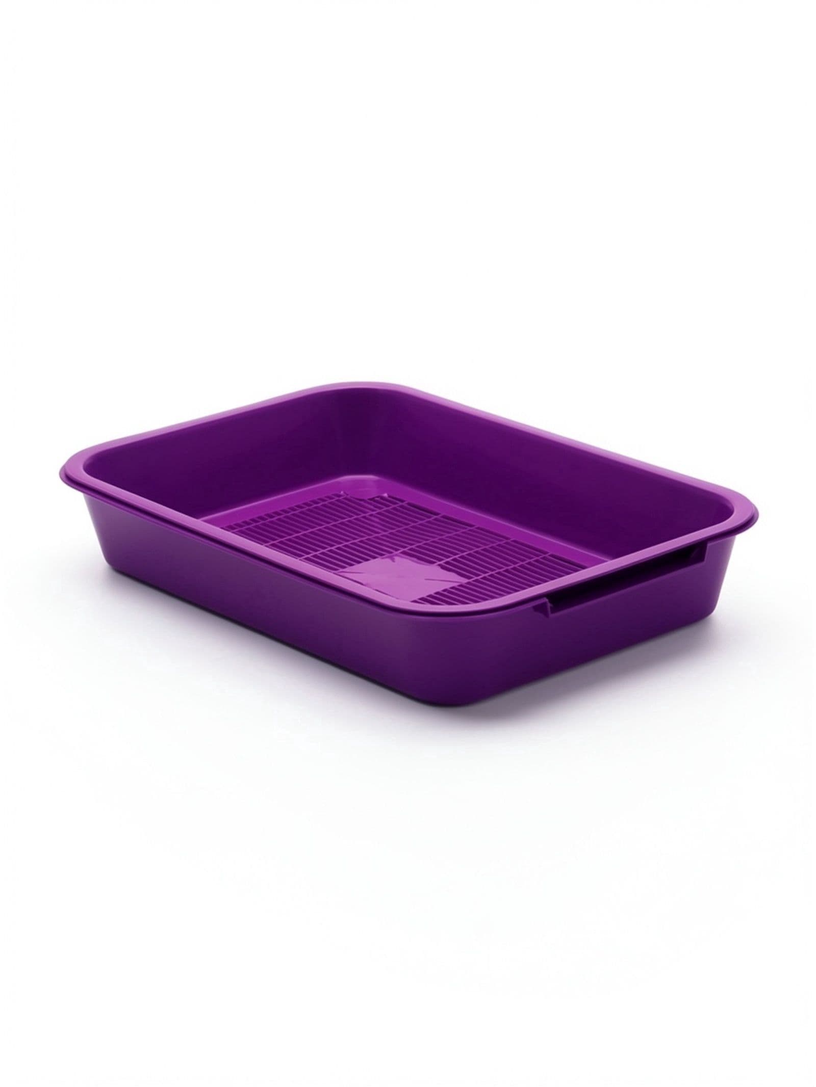 Лоток для кошек с сеткой, 36x26x6.5 см, фиолетовый