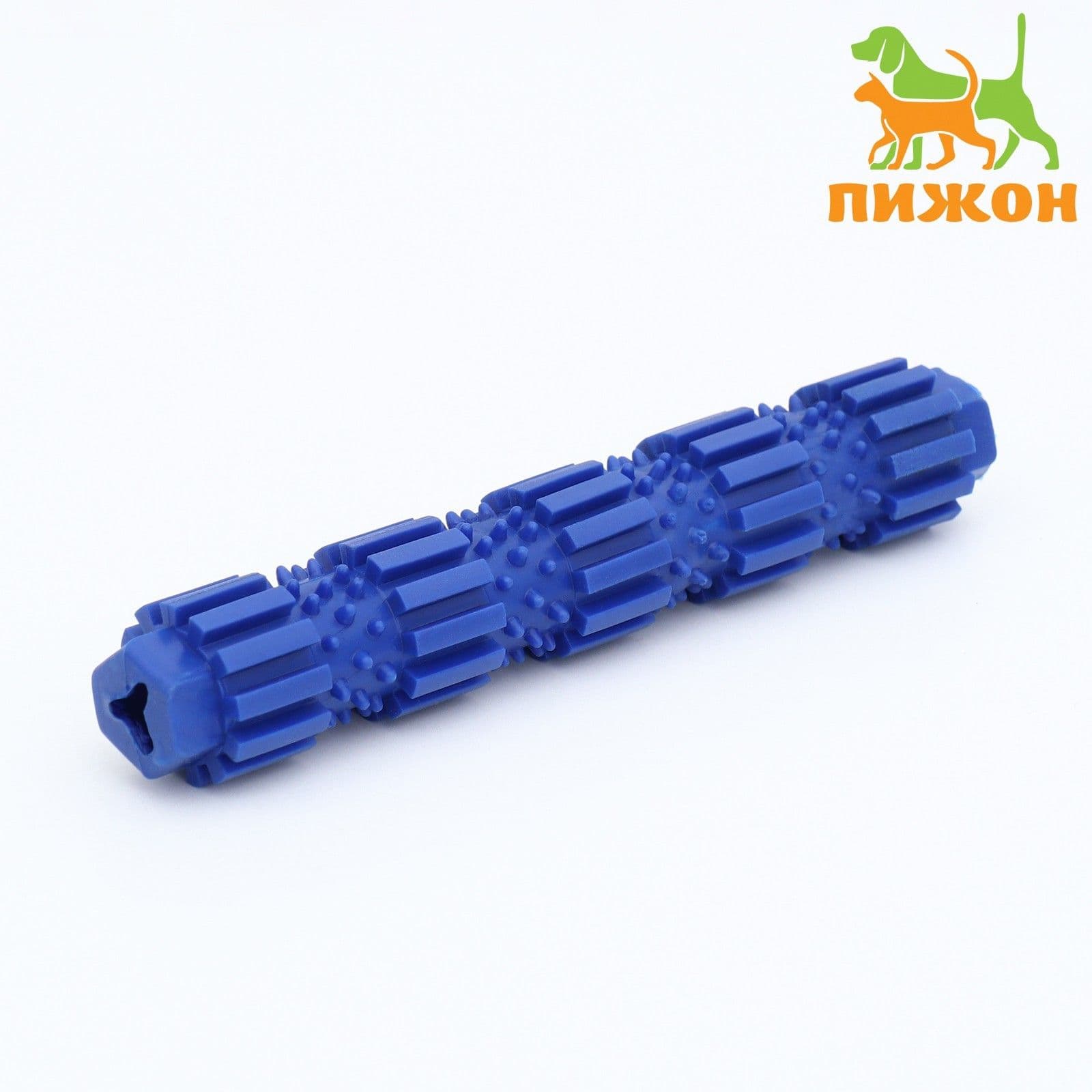 Игрушка грызунок для собак 18 см синяя, / жевательная игрушка для зубов / грызак для щенков и средних пород