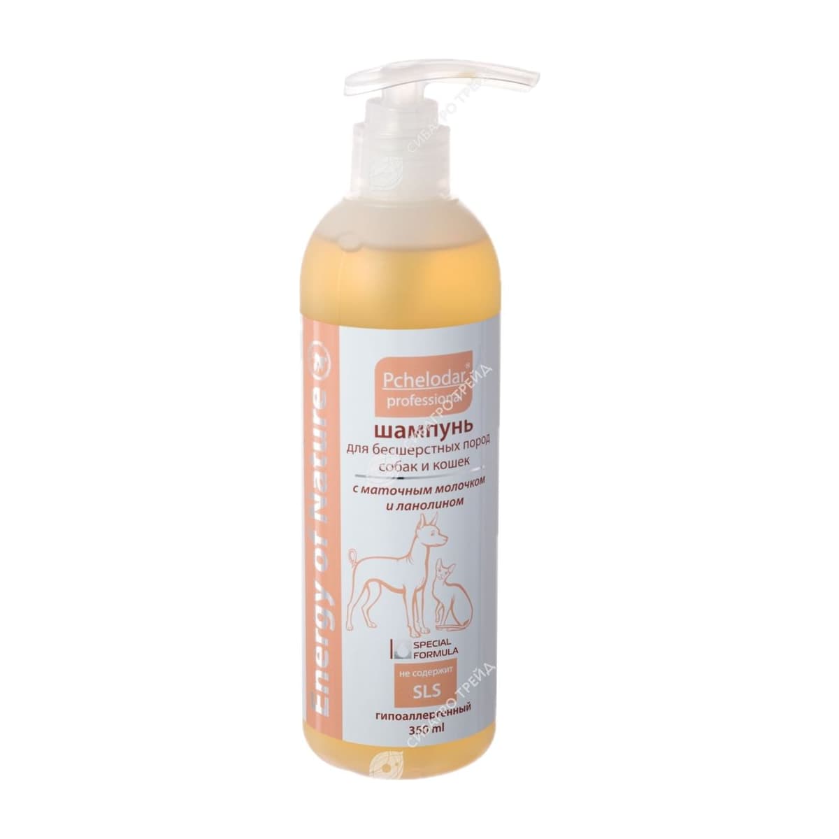Шампунь Пчелодар Energy of Nature для бесшерстных собак и кошек 350мл